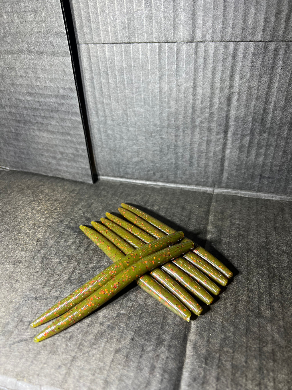 Watermelon Green with red flake 5-inch salted Senko=Watered