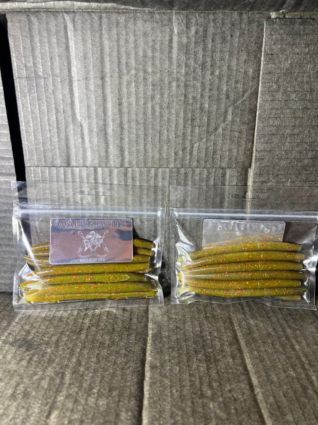 Watermelon Green with red flake 5-inch salted Senko=Watered