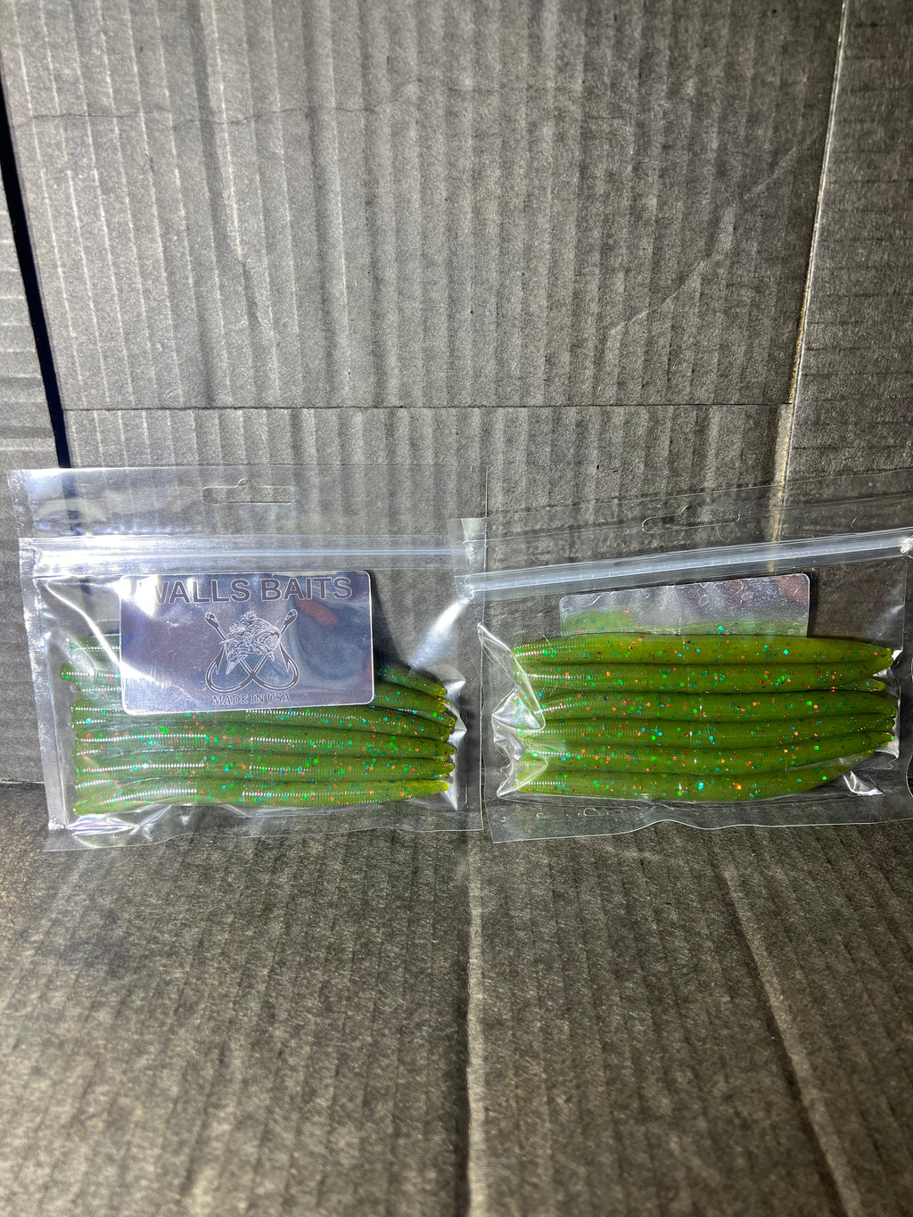 SENKO Watermelon seed with green and orange flake 5-inch Senko= Christmas candy