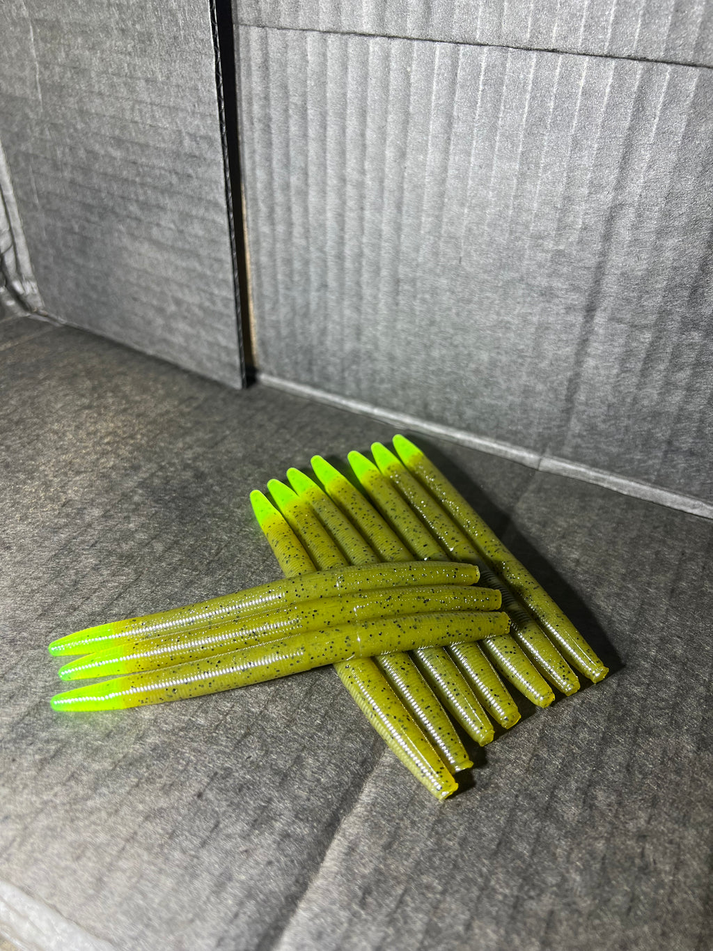 SENKO Green Pumpkin with chartreuse tail 5-inch Senko=Green-Chart