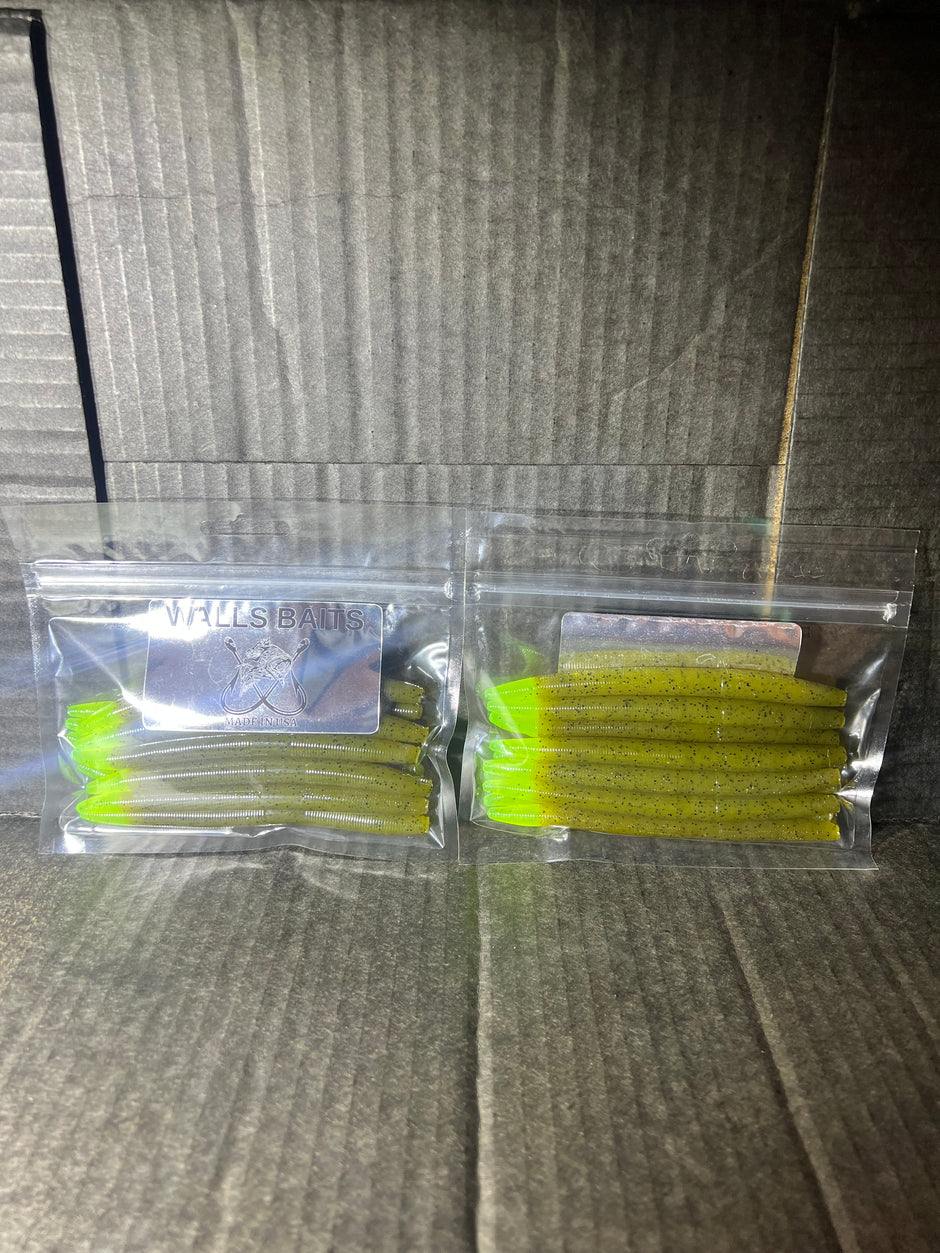 SENKO Green Pumpkin with chartreuse tail 5-inch Senko=Green-Chart