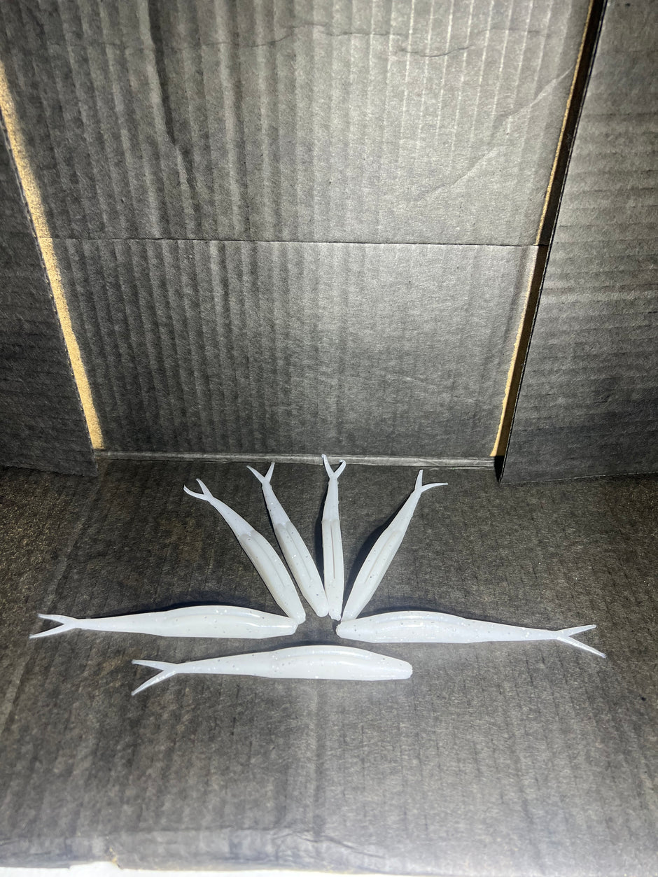 WHITESHAD 5-inch Fluke with silver flake